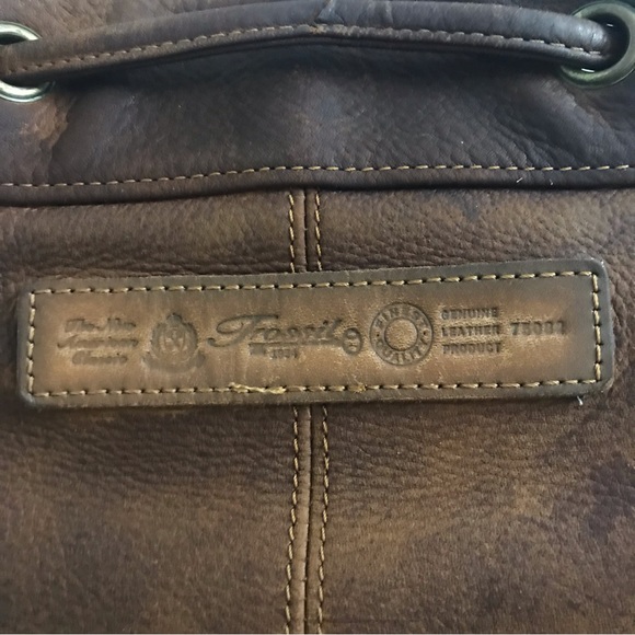 Fossil Y2K Leather Drawstring Bucket Crossbody Bag - Picture 11 of 12